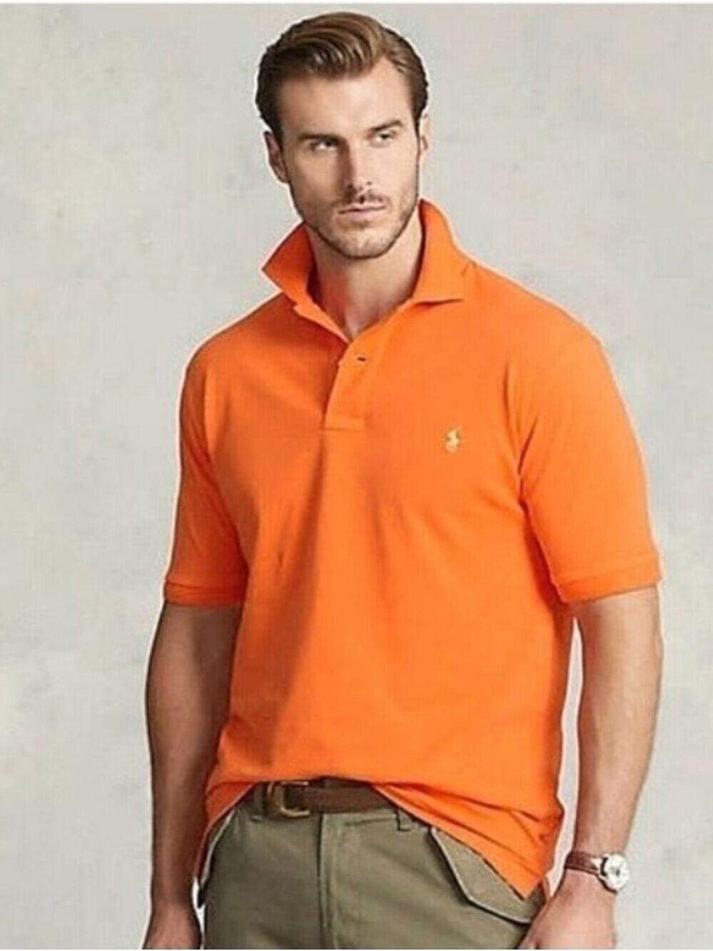 Polo Ralph Lauren Orange Short Sleeve Polo Shirt Size XL
